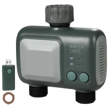 WiFi Sprinkler Timer 2 Outlets Smart Hose Faucet Water Timer Bluetooth