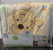 Disney Baby Peeking Pooh Nursery 7 Piece Set Quilt Comforter Crib Set 2014 READ