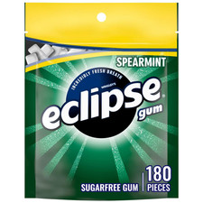 Spearmint Chewing Gum Sugar Free, Mint Gum Bulk Pack, 8.8 Ounce 180 Piece Bag