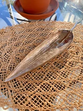 Silver Metalic Leaf Dish Decor