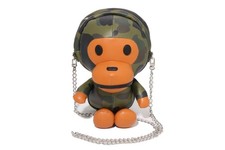 A BATHING APE 1ST CAMO BABY MILO PU SHOULDER BAG GREEN 2M80-289-302