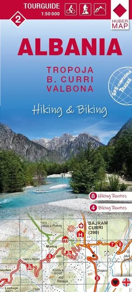 Albania Hiking & Biking 1:50000 | Karte 2: Tropoja, B. Curri Und Valbona | 2 S.-image