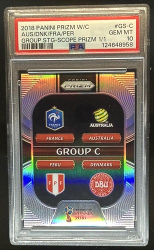 2018 Prizm World Cup Australia Denmark France Peru Group Scope #1/1 #GS-C PSA 10