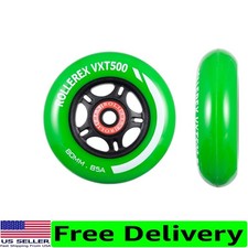 72mm Inline Skate Wheels 2-Pack - Bearings  Spacers Included for Smooth Glide