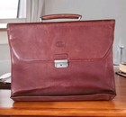 Vintage Adpel Italian Leather Briefcase Messenger Laptop Bag, Genuine Leather