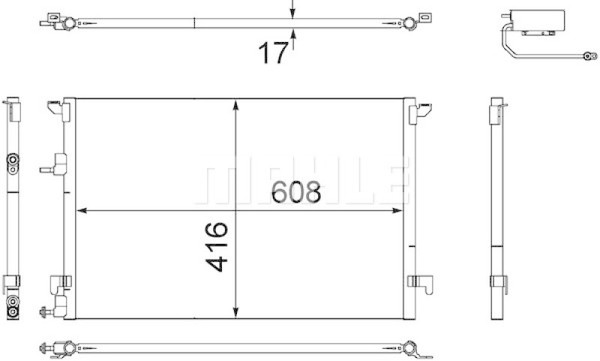 Mahle Kondensator Klimaanlage Klimakondensator KlimaküHler Behr Ac 498 000S-image