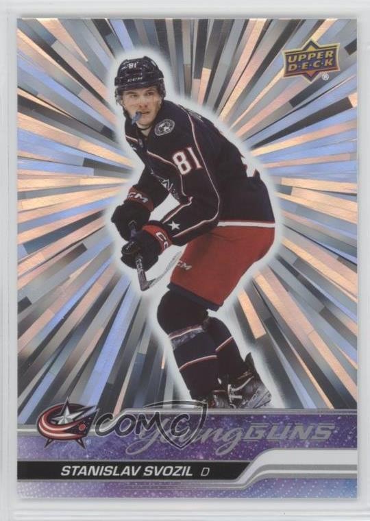 2023-24 Upper Deck Series 2 Young Guns Outburst Stanislav Svozil #461 Rookie RC