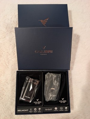 Colibri Belmont Gift Box Ligther and Cigar Cutter New In Box Never Used