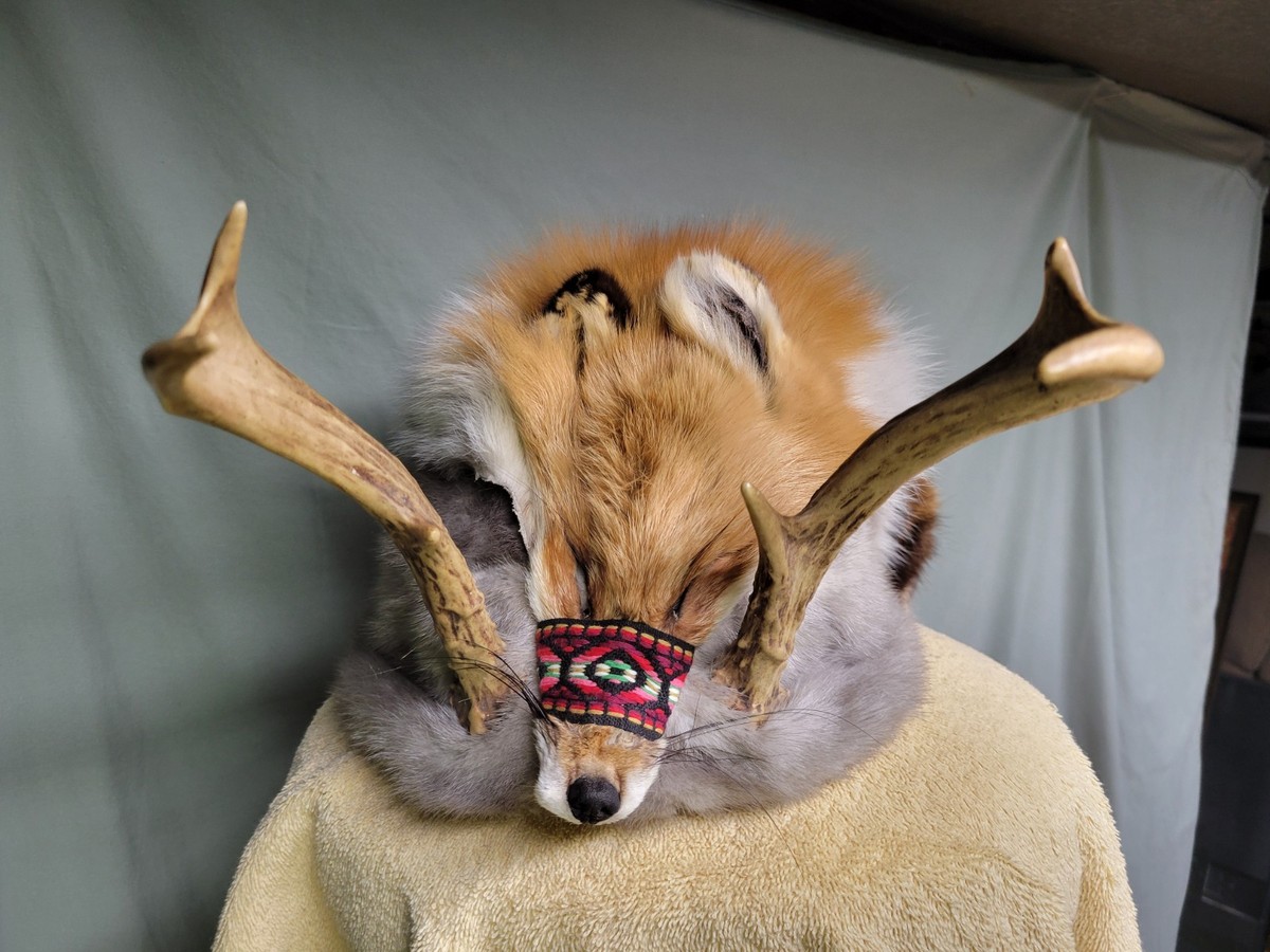 Wine RED REX RABBIT Hat w/Wine Red FOX Crown, Sz 2-“-24”, Certified Vintage Fur Rex Rabbit and Fox Fur Roller HatSuggestion: Pixie Rex  main image 2