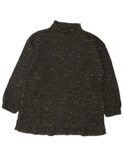 Vintage Womens Turtle Neck Jumper Sweater UK 16 Large Grey Flecked DL10