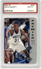 1995 SP KEVIN GARNETT ROOKIE CARD #159 GRADED PSA 9 MINT. rookie card picture
