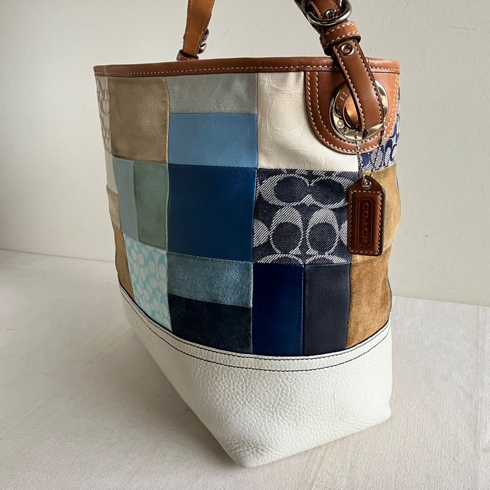 COACH Patchwork One Shoulder Bag Multicolor Rare … - image 7