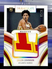 2021-22 Panini Immaculate  Massive Memorabilia Patch Jalen Johnson ROOKIE  /25