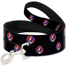 Pet Leash Steal Your Face Repeat Black Color 4 Feet Long 1/2 Inch Wide Nylon