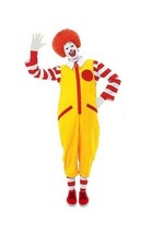 Adults Ronald The Clown Circus Halloween Red & Yellow Fancy Dress Costume