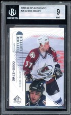 1998-99 SP Authentic #96 Chris Drury Future Watch Rookie /2000 BGS 9 Mint