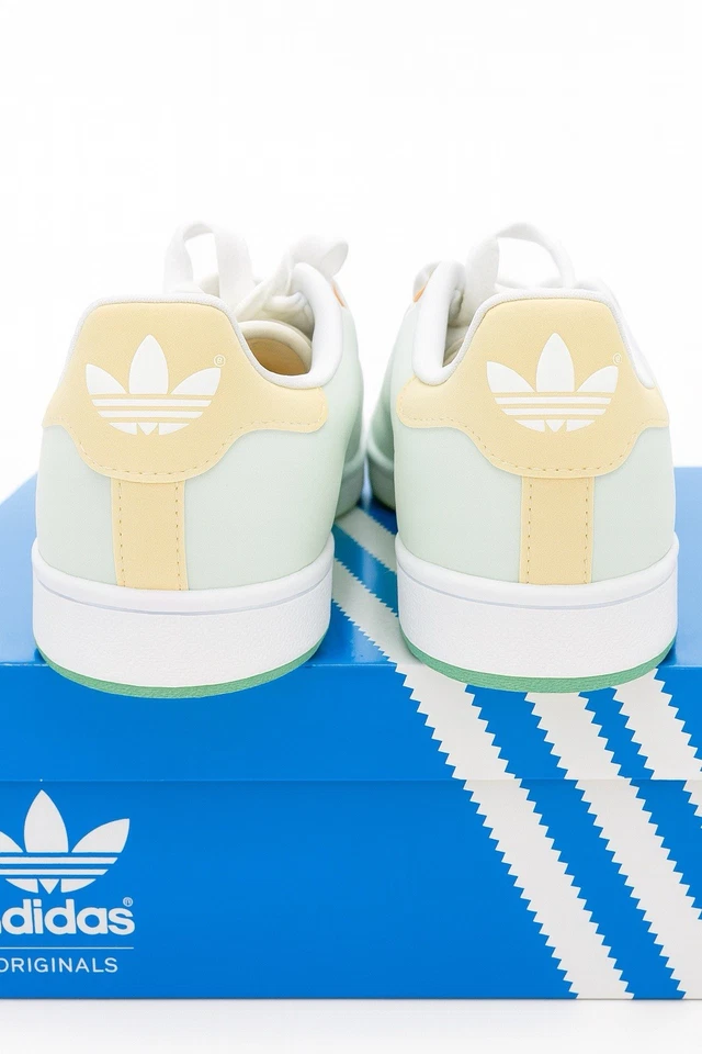 阿迪达斯Stan Smith II W. Mint鞋面,绿色鞋底,金色鞋垫,橙色上衣孔眼。 — 第 3/4 张图片