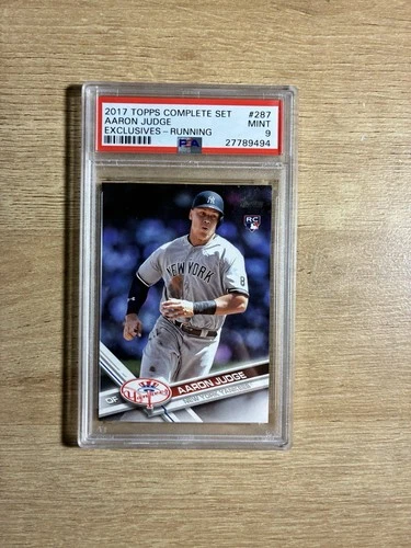 2017 Topps Complete Set Aaron Judge Rookie Card PSA 9