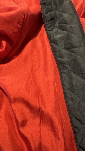 IB DIFFUSION Vintage Women Silk Open Jacket Red Black Small Classic Elegant - Picture 15 of 20