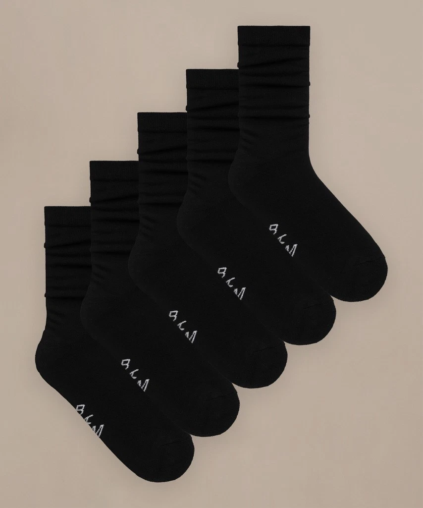 BAM - Amazing Bamboo Classic Black Everyday Socks, 5 Pairs, Breathable, Soft