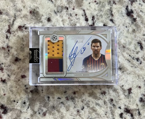 2024-25 Topps Dynasty Lionel Messi Match Worn Patch Auto /10 Barcelona 4 Color