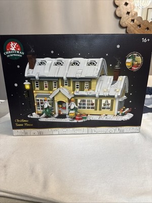 Christmas Snow Holiday House Building Set, LED DIY Christmas Holiday Snow Vi