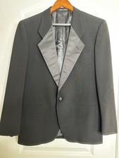 Mani by Giorgio Armani Classic Black Notch Lapel Wool Tuxedo Blazer 44 R Italy