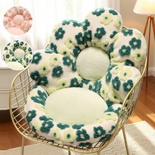 4" Thick Plush Flower Chair Cushion 2-in-1 Seat Pad Floor Pillow for Sore Hips