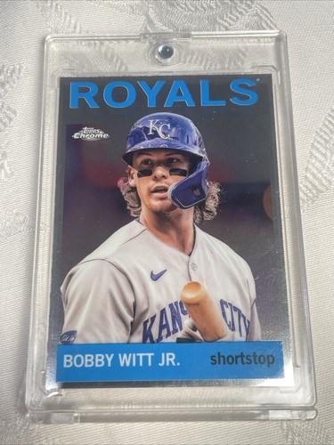 Topps Chrome 2023 Lids / Mitchell & Ness Exclusive Card Bobby Witt, Jr. #64-3 SP - Picture 1 of 4