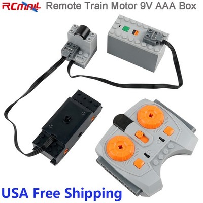 Remote Receiver Train Track Motor 9V AAA Battery Box MOC Building Block USA