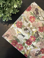 BOTANIC AND BIRDS Design Tissue Paper Sheets Choose Size & Package Amount