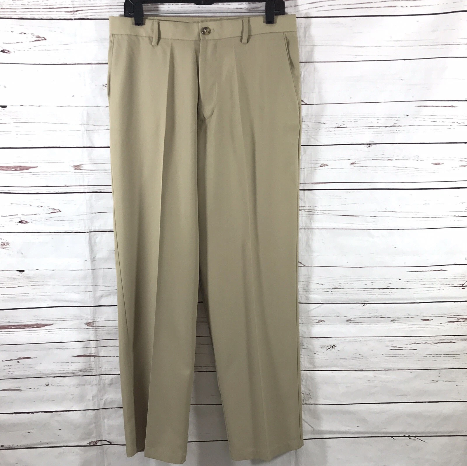 Izod Golf Pants Mens Straight Leg Classic size 32x32 Tan