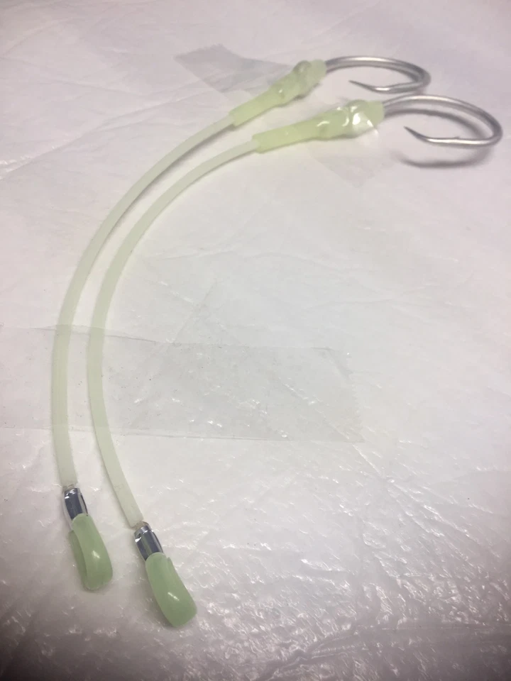 1 X FISH RIGS HAND MADE & TESTED 250LB LUMO 2 SWAPABLE 13/0 TUNA CIRCLE HOOKS - image 2 of 4