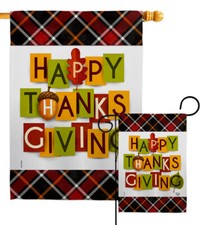 Thanksgiving Garden Flag Fall Decorative Small Gift Yard House Banner