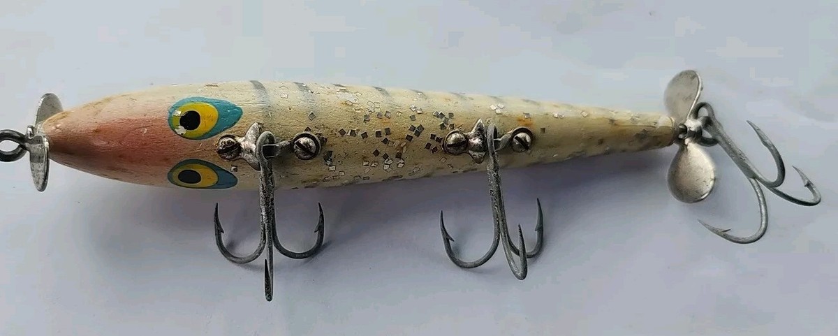 VINTAGE SMITHWICK WOODEN DEVIL'S HORSE FISHING LURE Very Rare Color Tackle  Cast | eBay