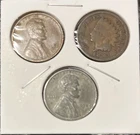 Three Lot Penny Collection - Indian Head, 1943 Steel, And Wheat Pennies