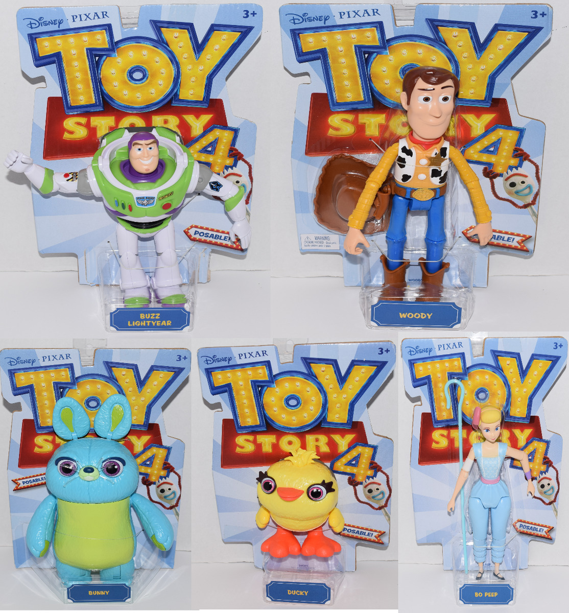 Toy Story 4 Action Figure Disney Pixar Woody Buzz Bo Peep Bunny Ducky