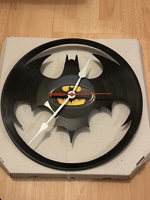 Batman handgefertigte lasergeschnittene Vinyl Schallplattenuhr