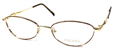 ESCADA E439 DBR NOS Japan Brown/Gold Women  s 51-17-135 Eyeglasses Frame