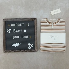 NWT RYLEE + CRU Amber Stripe  Pajamas Pj Set Size 12-18 Months