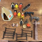 VTG NATIVE AMERICAN INDIAN/COWBOYS PLAYMOBILE SET.  NICE LOT!!!