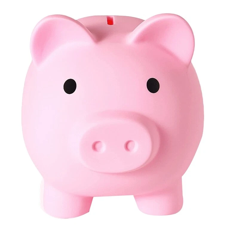 1pc Cute Piggy Bank Plastic Pig Money Bank Piggy Bank Pig Money Box Coin Bank Plastic Saving(big) (pink)
