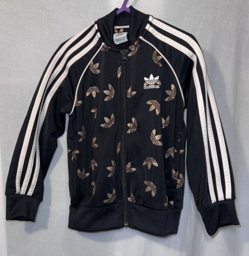 Girls Adidas Tracksuit Top/Jacket 3-4 Years Black/Rose Gold - Picture 1 of 10