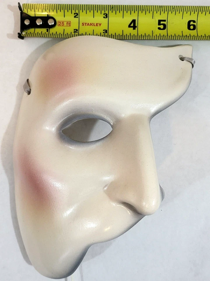 Máscara de pared de cerámica de colección El fantasma de la ópera arte en arcilla EE. UU. 1988 con caja de música Foto 2 de 4