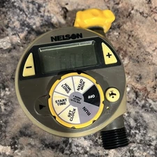 2A Nelson Electronic Single Outlet Programmable Water Timer 856674 LCD Garden