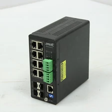 Lantronix SISPM1040-384-LRT-C 12 Port PoE+ Ethernet Network Switch