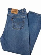 VTG Levi  s 505 Orange Tab Jeans Men  s 42x30 40x28 Blue Jeans 90s USA Made