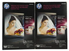 2 Pack HP Premium Plus Soft Gloss Photo Paper 100 Sheets 4x6 Hewlett Packard