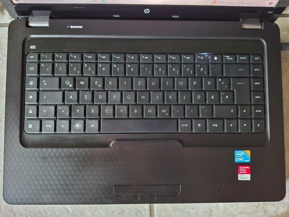 HP Laptop Notebook G62 15.6" intel i3  8GB  SSD 240GB  Radeon Grafik  Win 10 - Bild 4 von 4