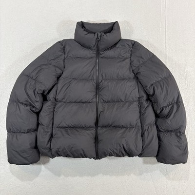 Uniqlo Women's Ultra Light Down Puffer Jacket XXS Black Full Zip Crop